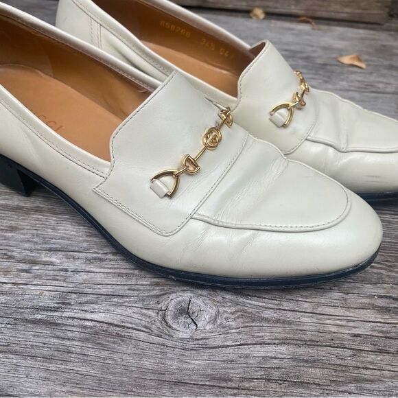 GUCCI Jakarta Calfskin Womens Interlocking G Horsebit Loafers size EU34 1/2 - Picture 1 of 14